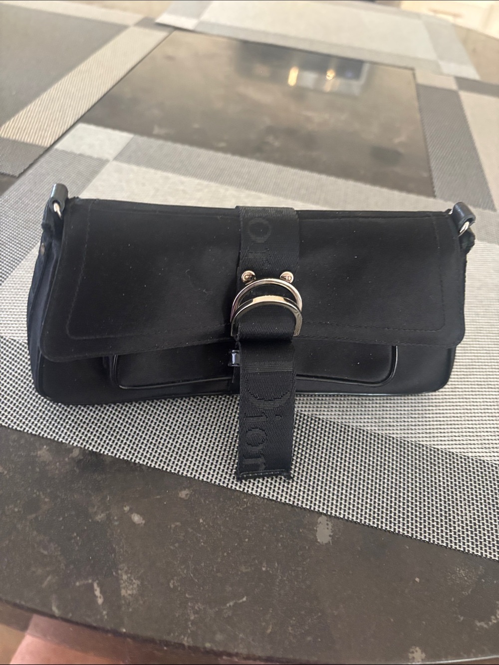 Dior Black Crossbody Bag with Silver Chain - Picture 9 of 9